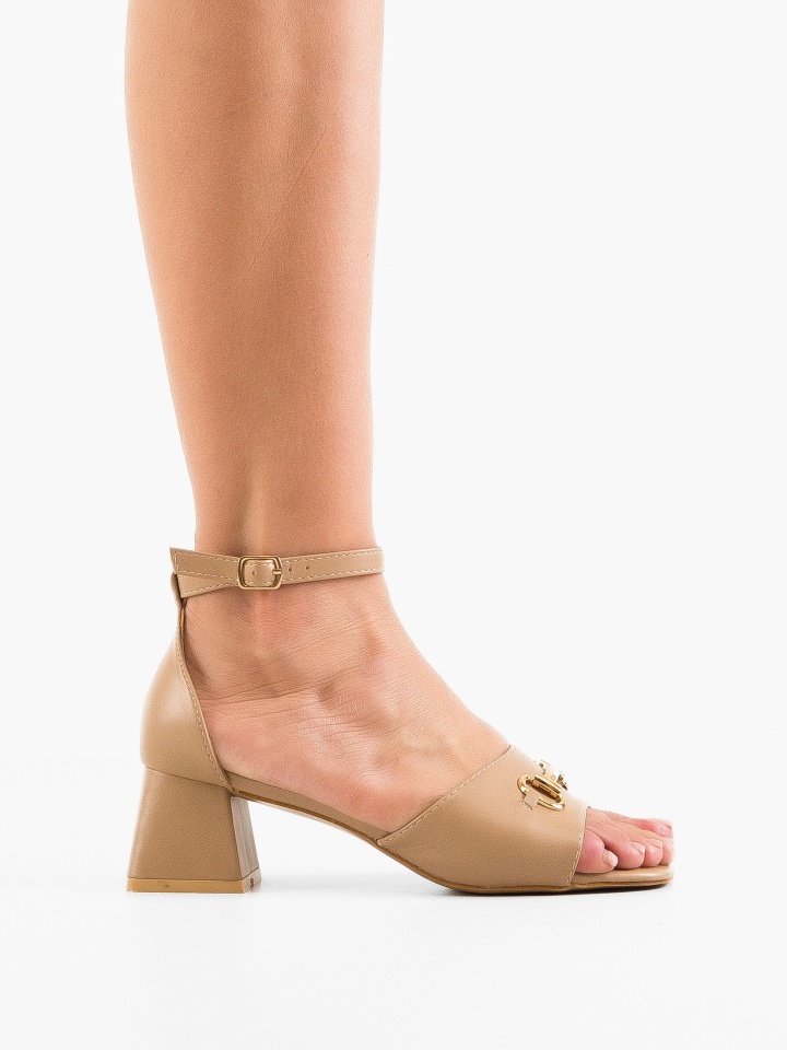 Sandale cu toc Mann Fuchsia