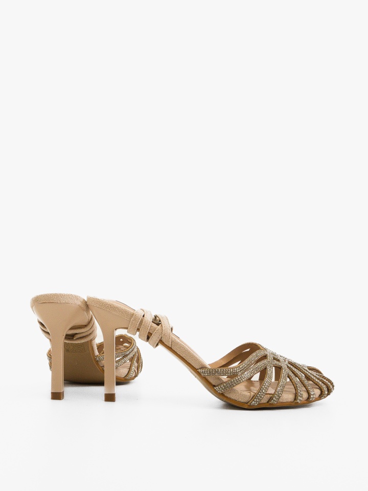 Sandale cu toc Warn Bej