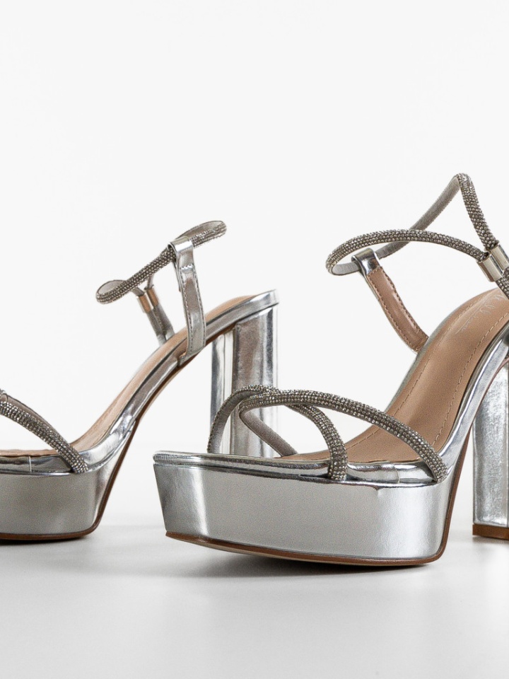 Sandale cu toc Miran Aurii