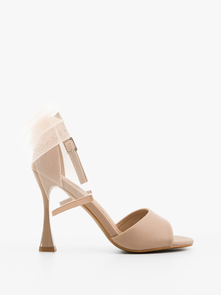 Sandale cu toc Mejia Negre