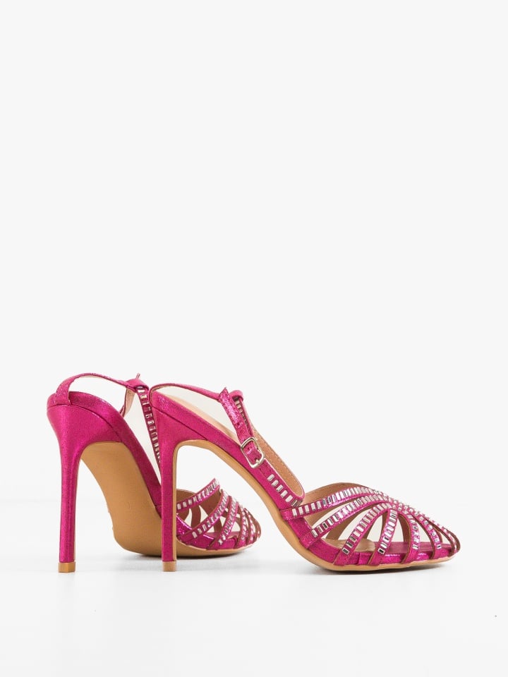 Sandale cu toc Bridg Albastre