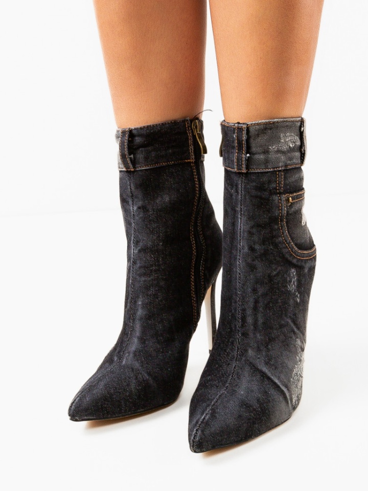 Botine dama Sharkbay Negre