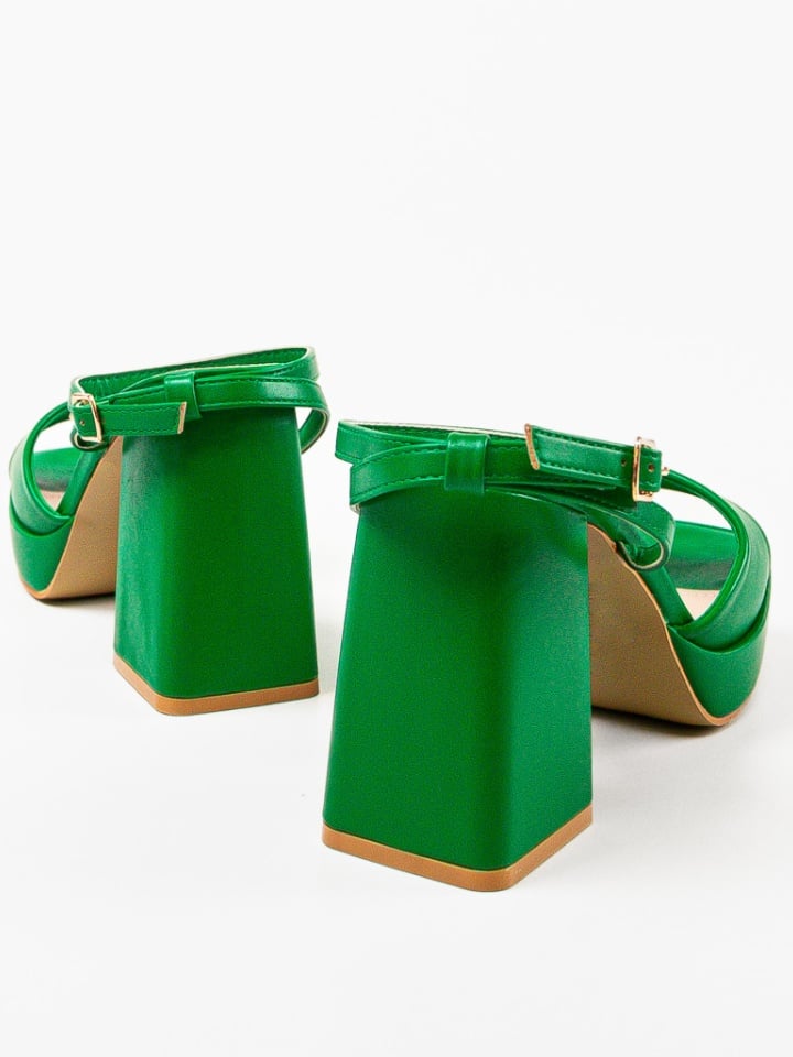 Sandale cu toc Flaviana Negre