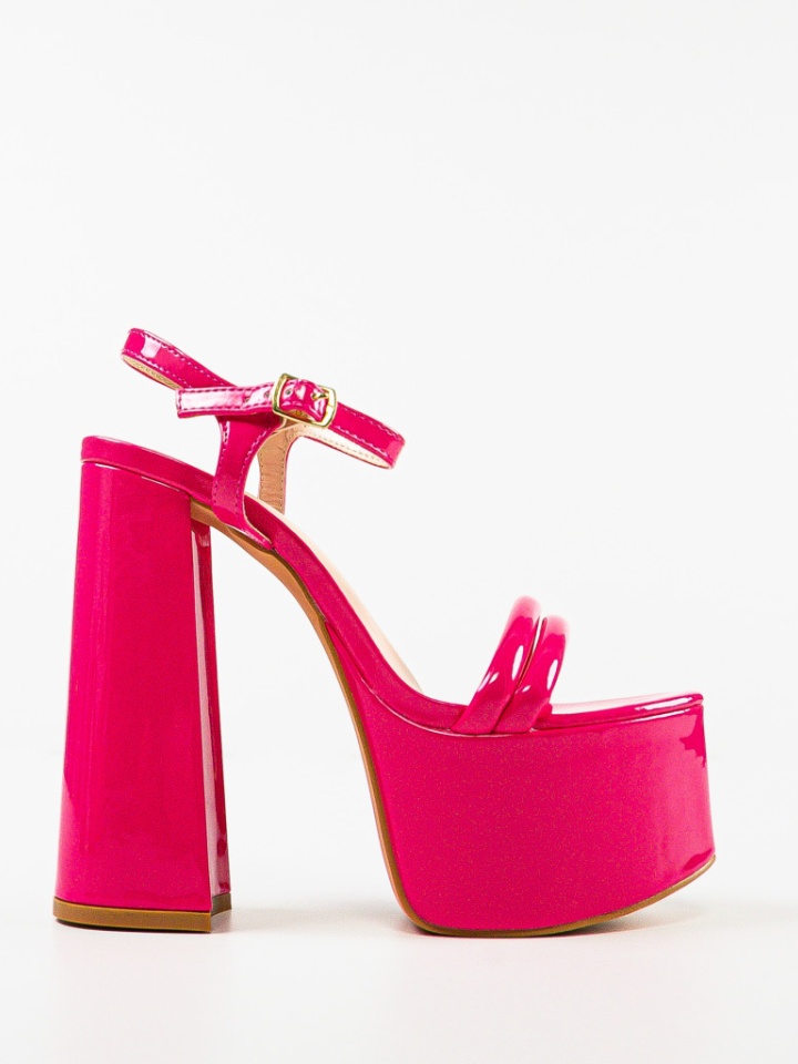 Sandale cu toc Yacob Fuchsia