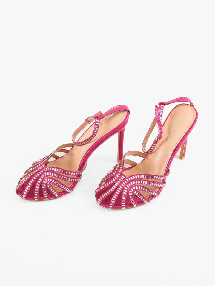 Sandale cu toc Bridg Albastre