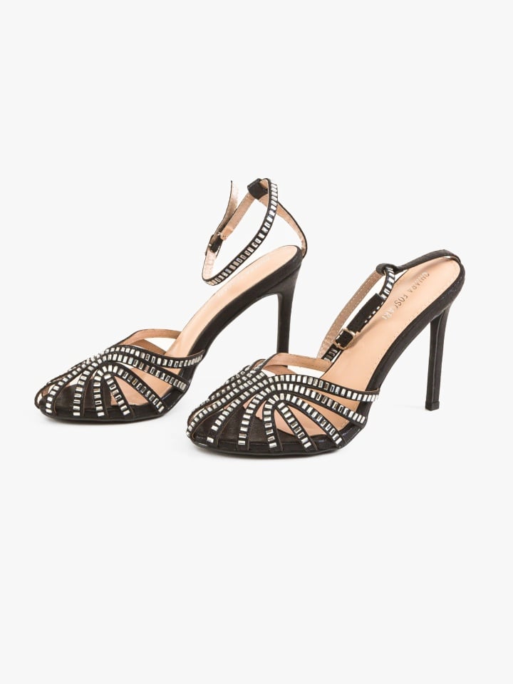 Sandale cu toc Bridg Albastre