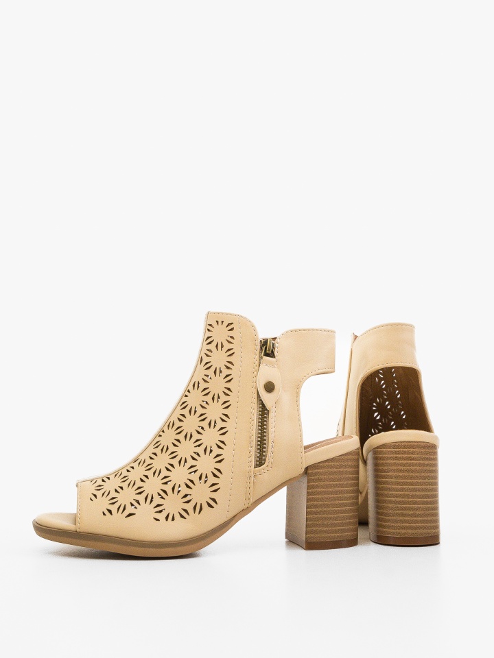 Sandale cu toc Adam Bej