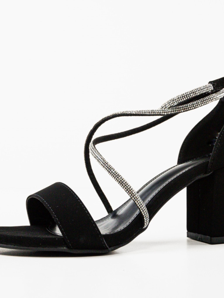 Sandale cu toc Josie Negre