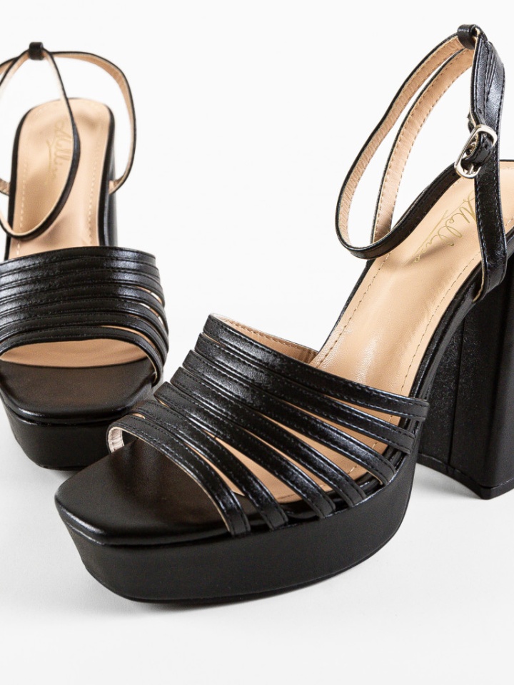 Sandale cu toc Odom Argintii