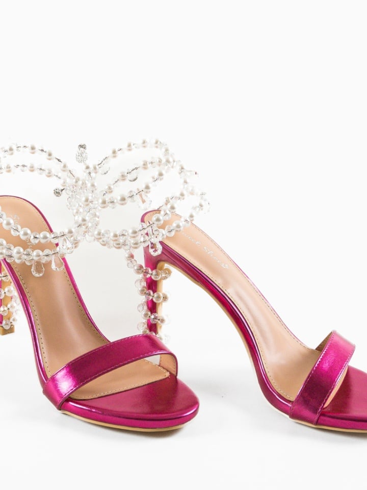 Sandale cu toc Uche Aurii