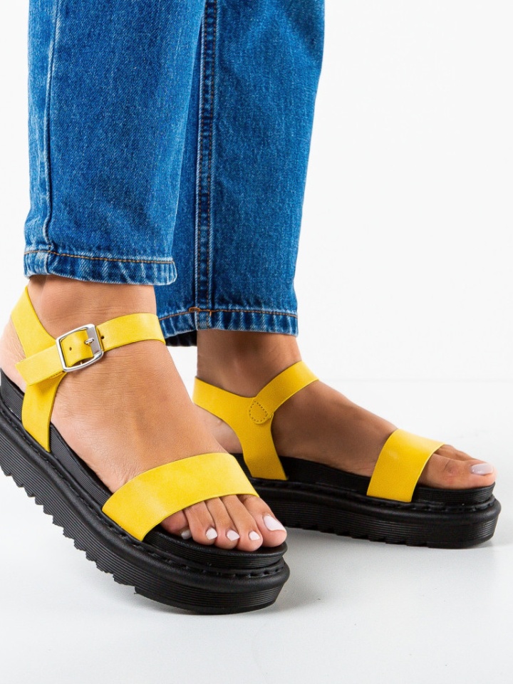 Sandale dama Elsie Galbene