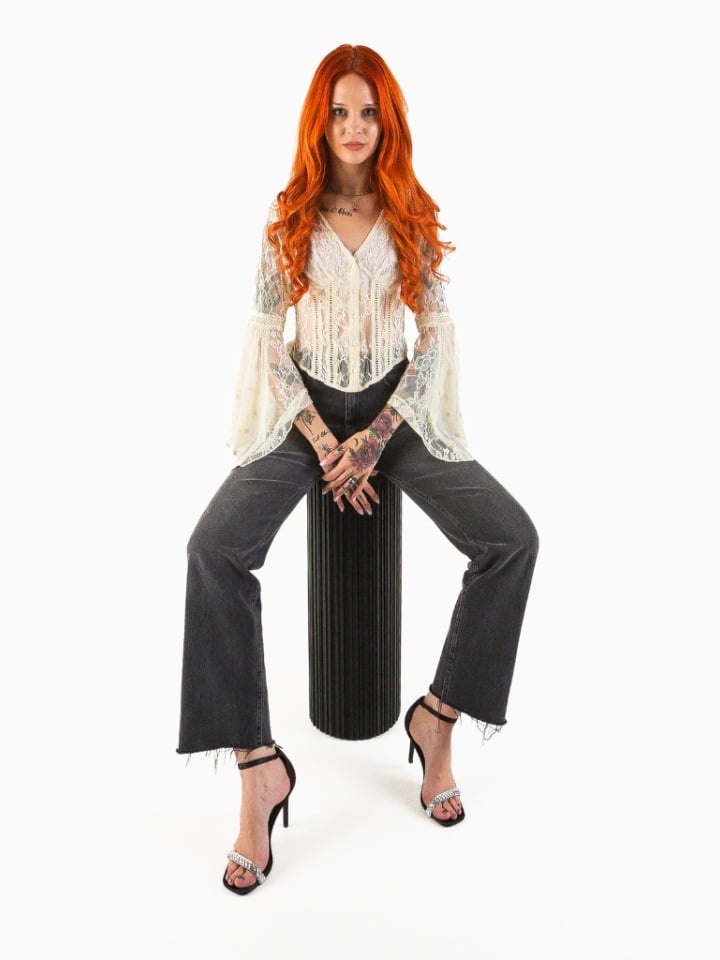 Sandale cu toc Eteset Roz