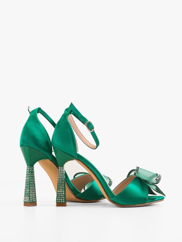 Sandale cu toc Farme Albe