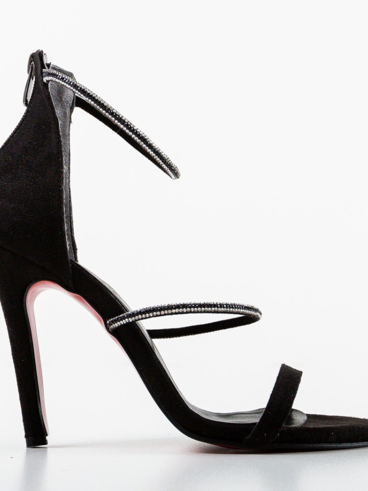 Sandale cu toc Cazak Argintii