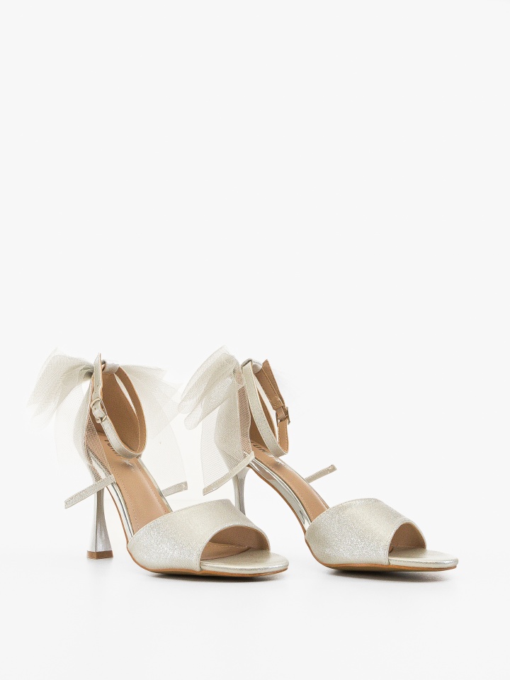 Sandale cu toc Mejia Negre