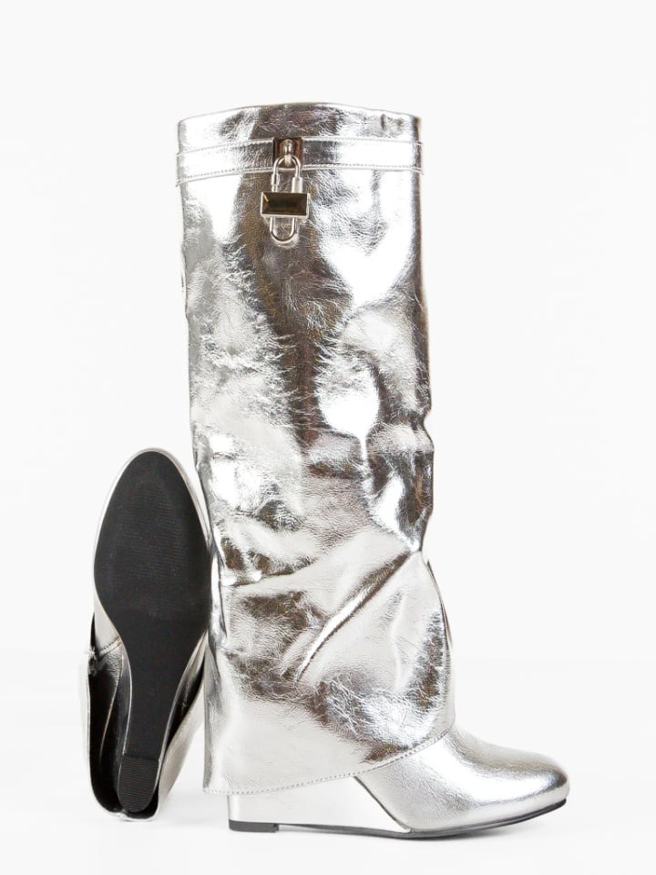 Cizme dama Ahmed Argintii