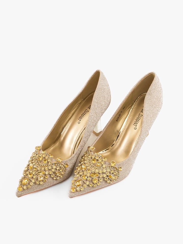 Pantofi stiletto dama Laurie Aurii 2