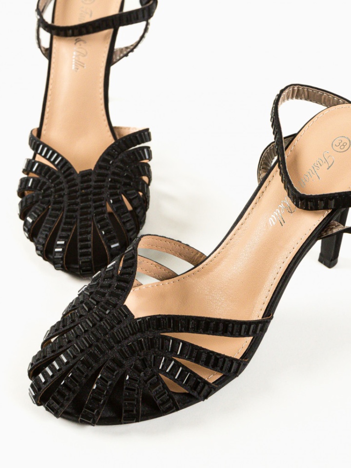 Sandale cu toc Ramire Negre