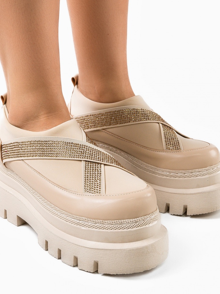 Pantofi Casual Silkine Bej