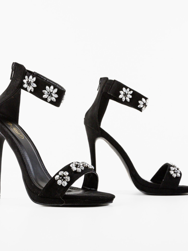 Sandale cu toc Varna Negre