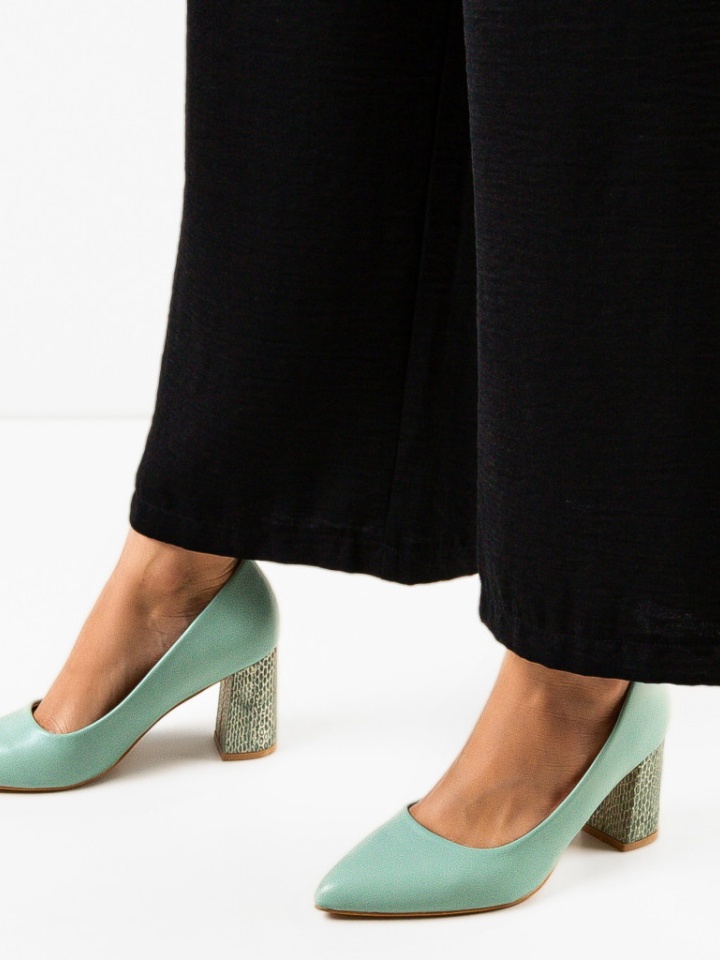 Pantofi cu toc Tuka Galbeni