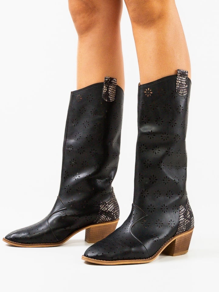 Cizme dama Floraz Negre