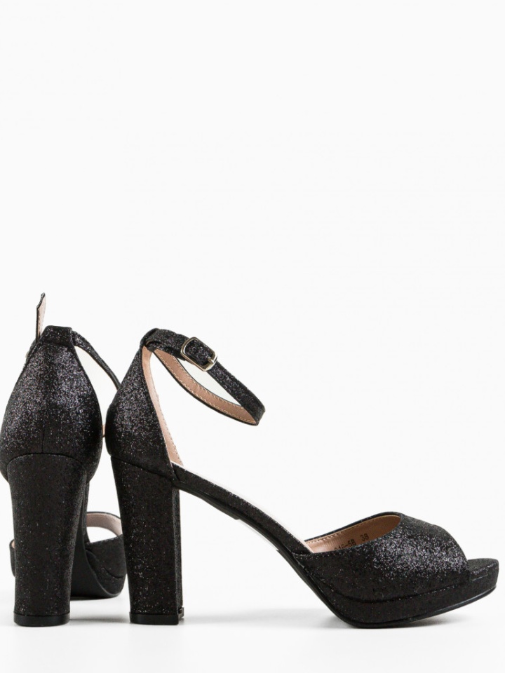 Sandale cu toc Heath Negre