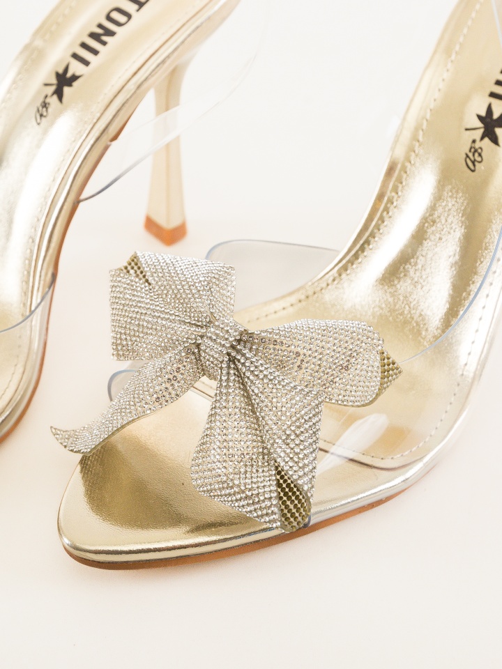 Sandale cu toc Bird Aurii