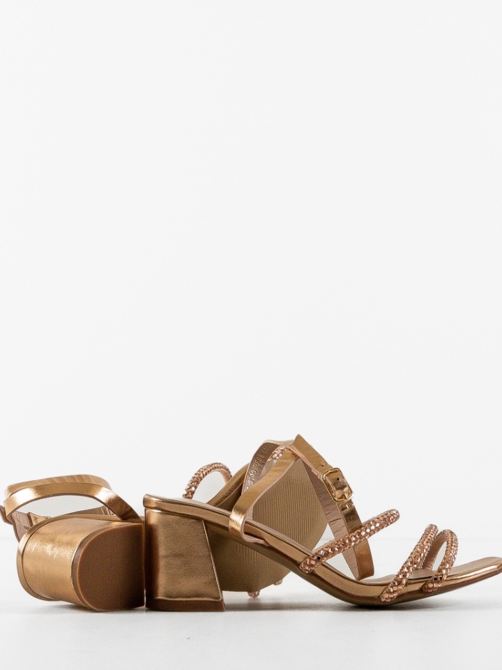 Sandale cu toc Desmie Roze