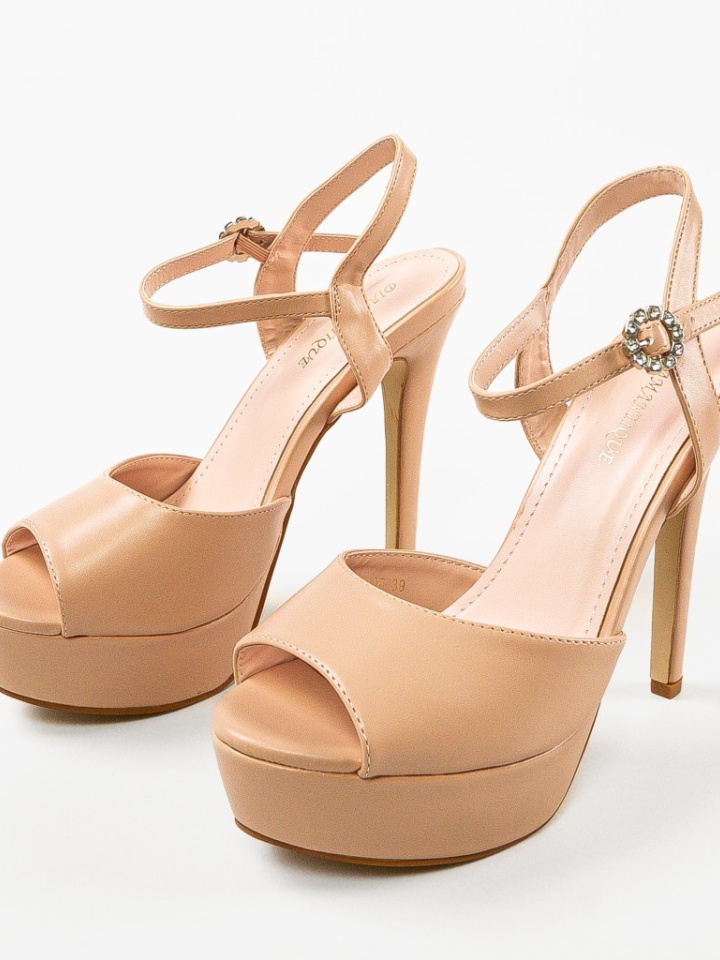 Sandale cu toc Moctez Negre