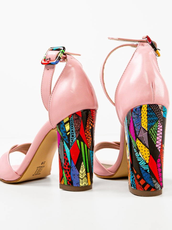 Sandale cu toc Crimson Negre