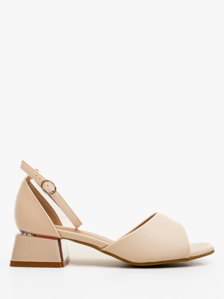 Sandale cu toc Anabelle Albe