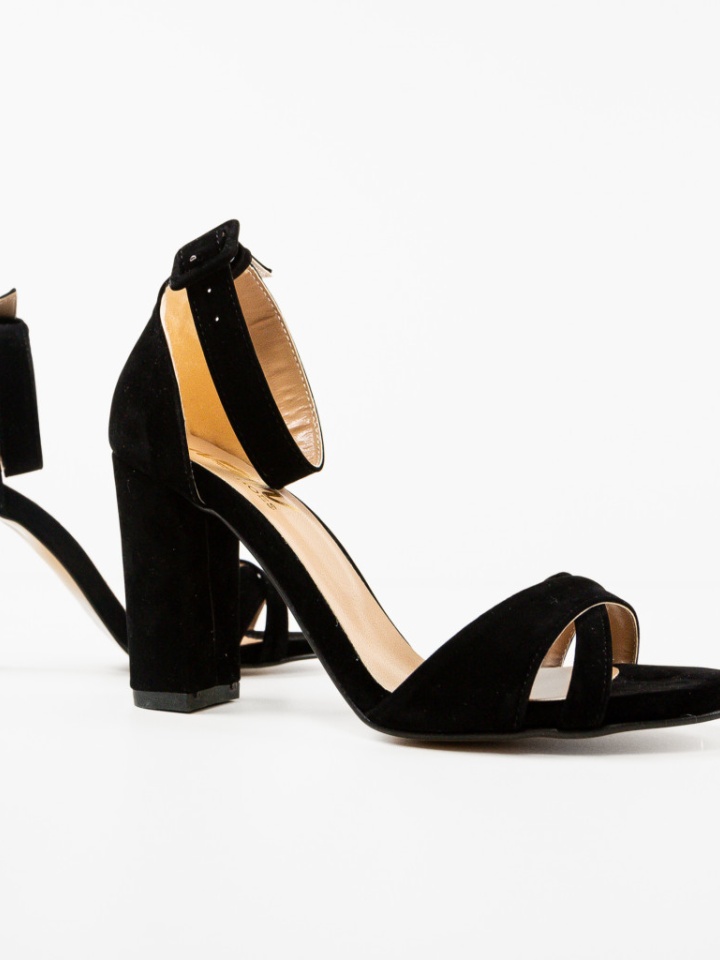 Sandale cu toc Crimson Negre