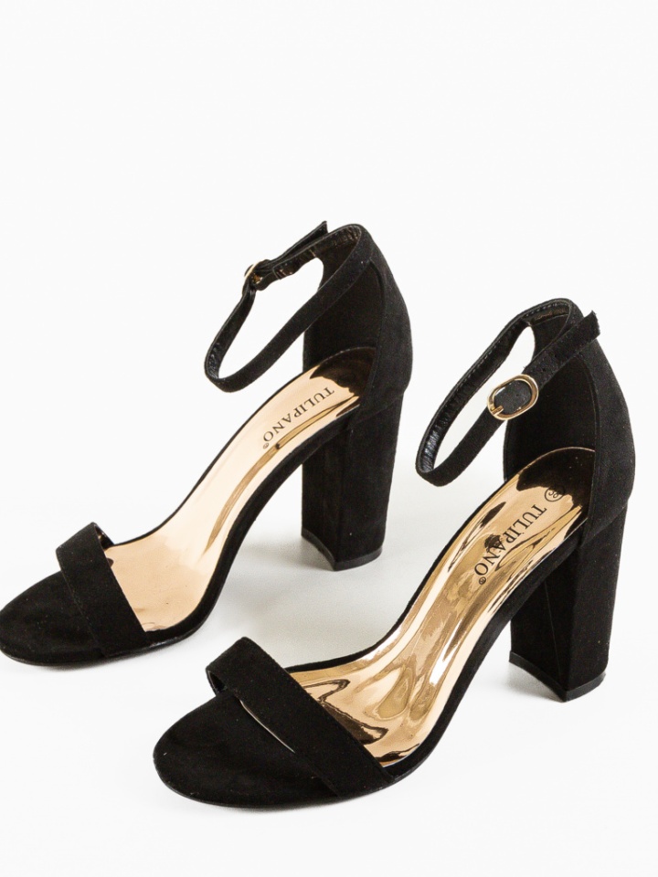 Sandale cu toc Farf Negre