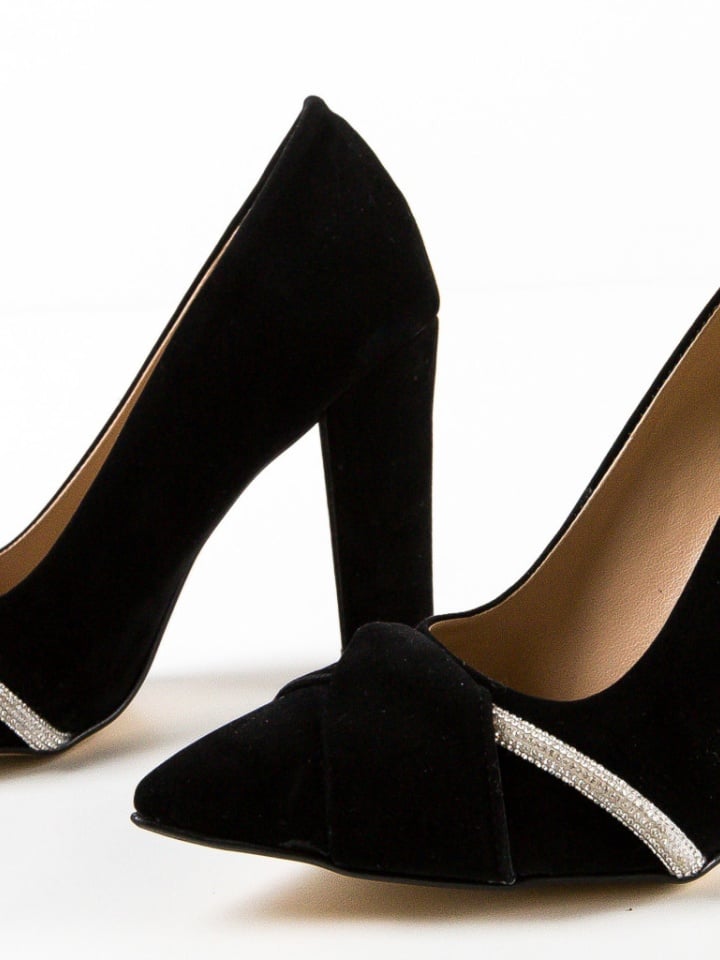 Pantofi cu toc Roka Negri 4