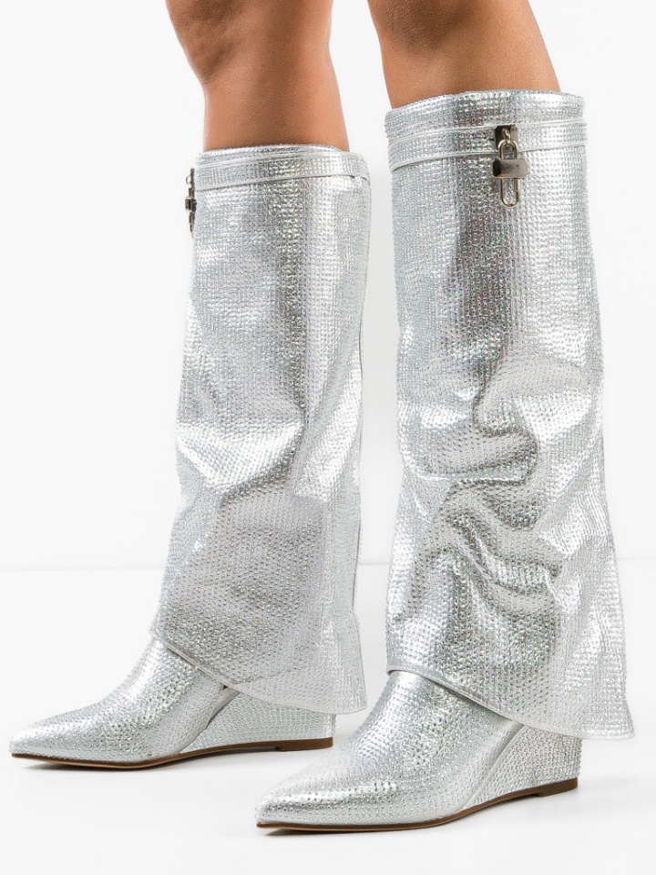 Cizme dama Murcatto Argintii