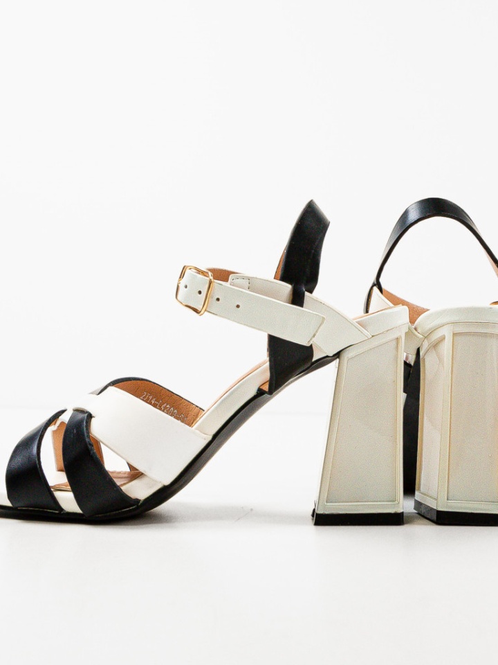 Sandale cu toc Demoph Negre