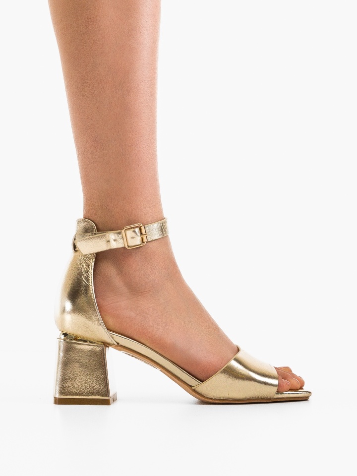 Sandale cu toc Jakub Argintii