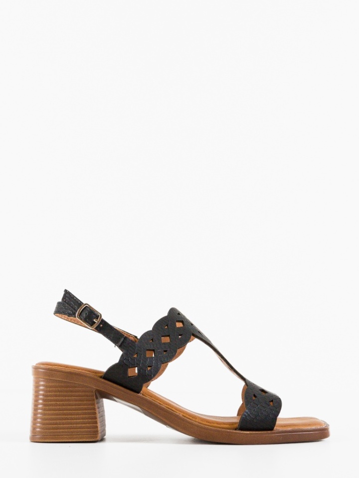 Sandale cu toc Jiano Negre