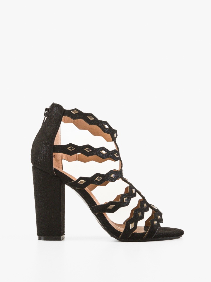 Sandale cu toc Kevin Negre