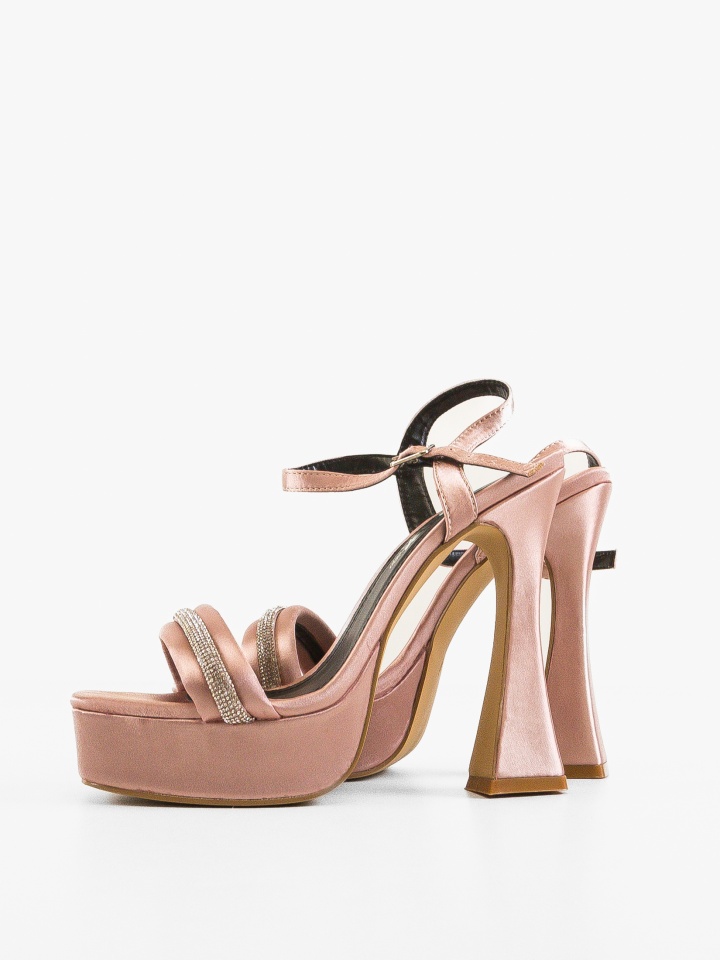 Sandale cu toc Wong Fuchsia