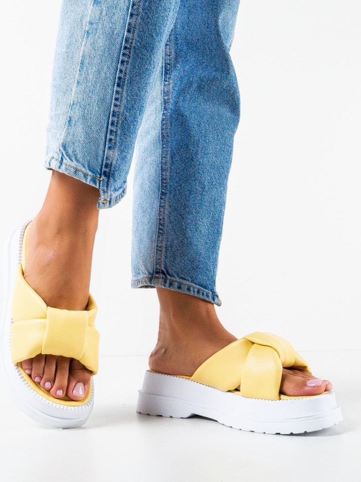 Papuci dama Bonafa Galbeni