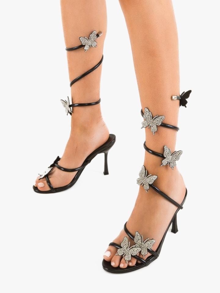 Sandale cu toc Marisa Argintii