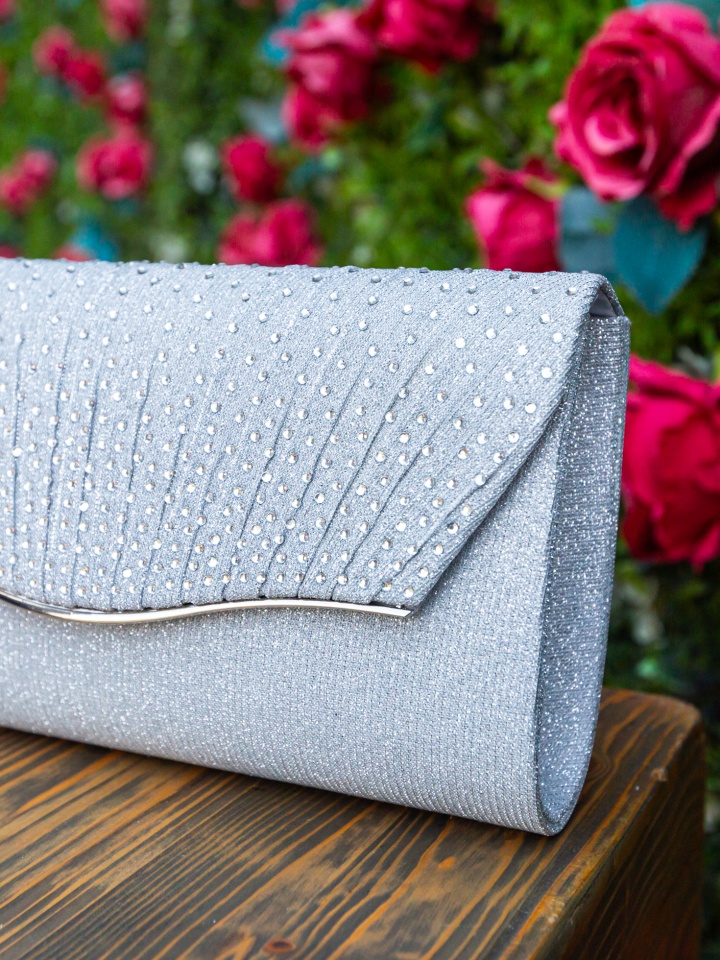 Geanta plic Nastase Argintie