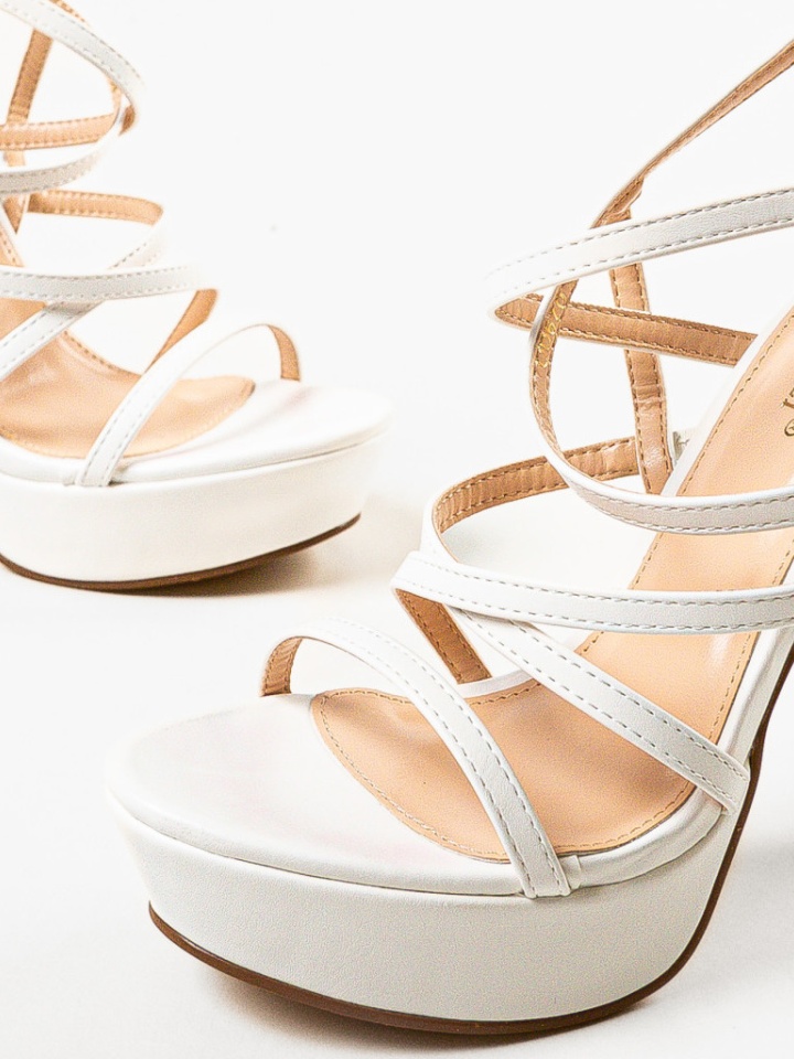 Sandale cu toc Iojan Albe