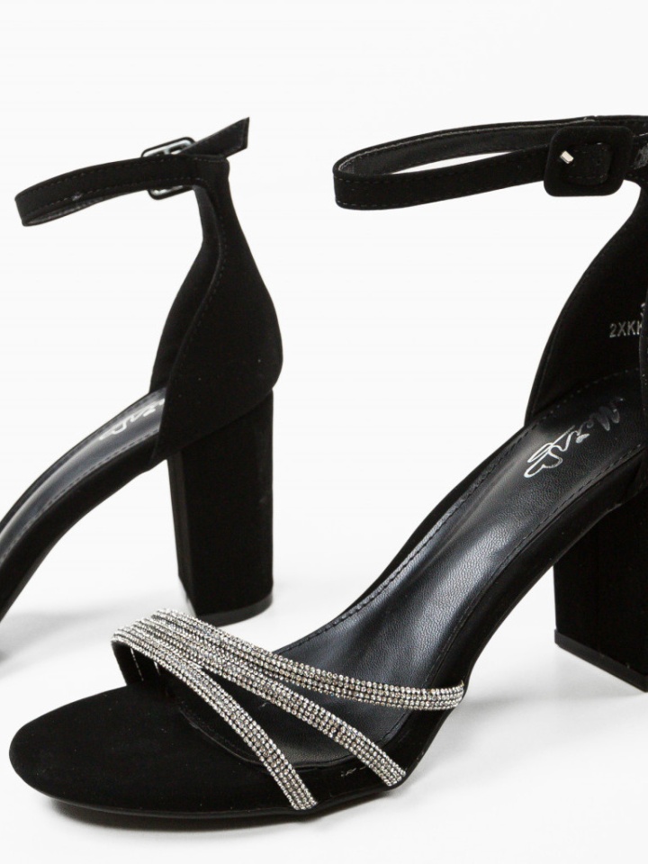 Sandale cu toc Josie Negre