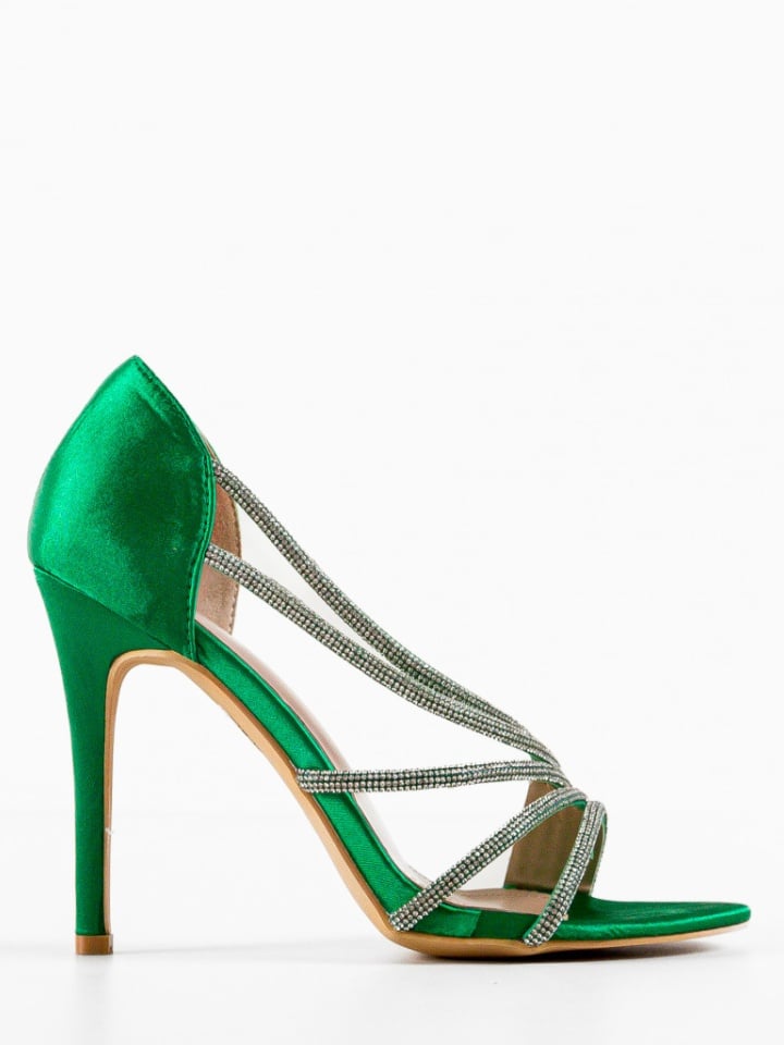 Sandale cu toc Bastille Rosii