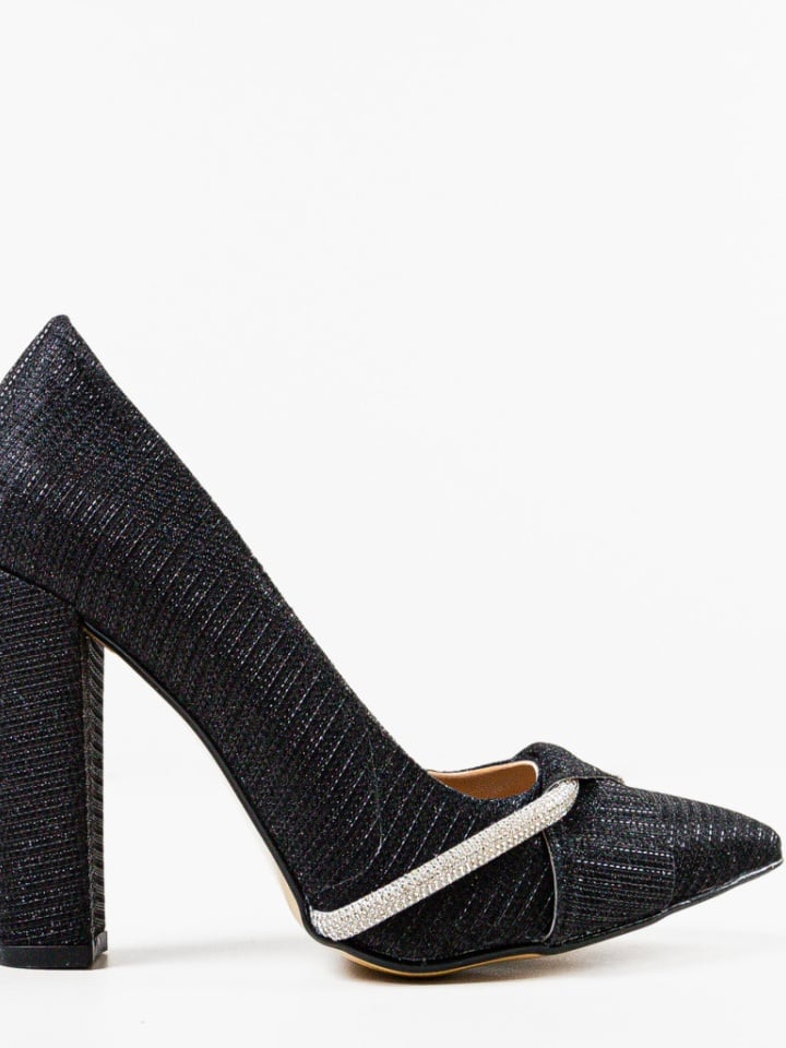 Pantofi cu toc Roka Negri 4