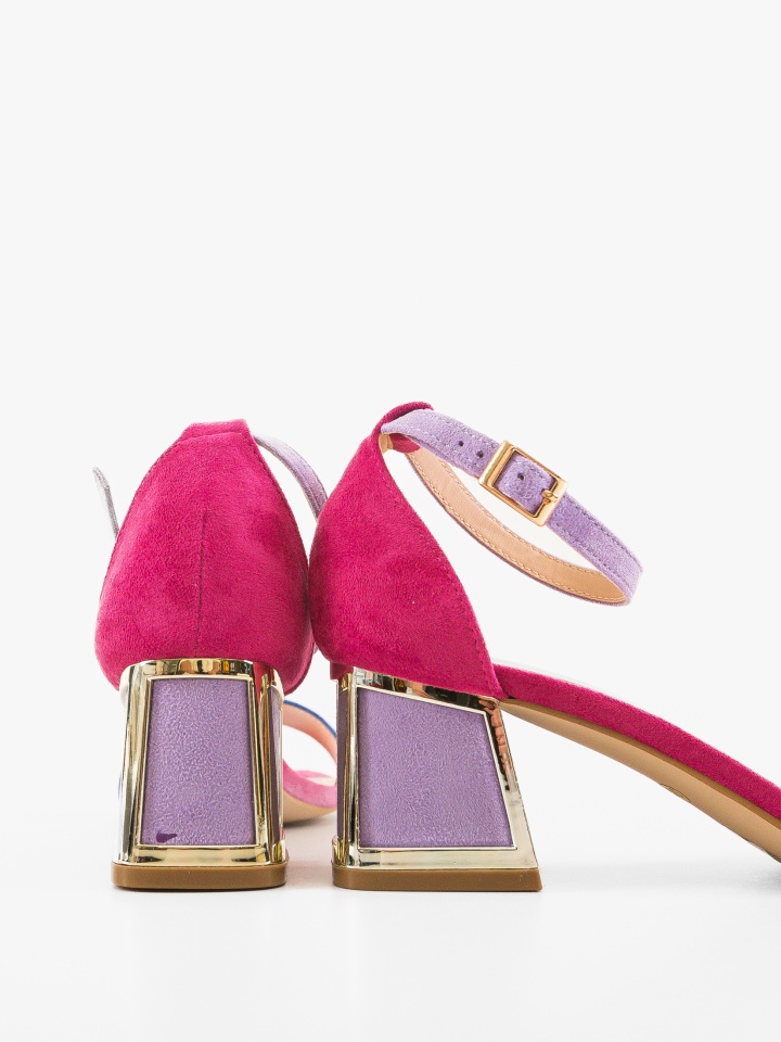 Sandale cu toc Bryan Portocalii