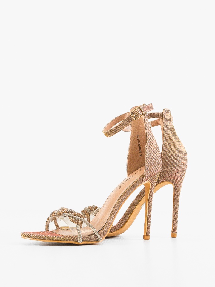 Sandale cu toc Flynn Argintii